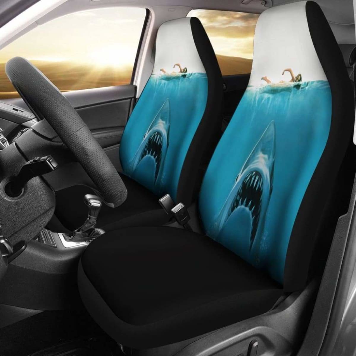 Jaws Shark Movie Car Seat Covers Universal Fit 053012