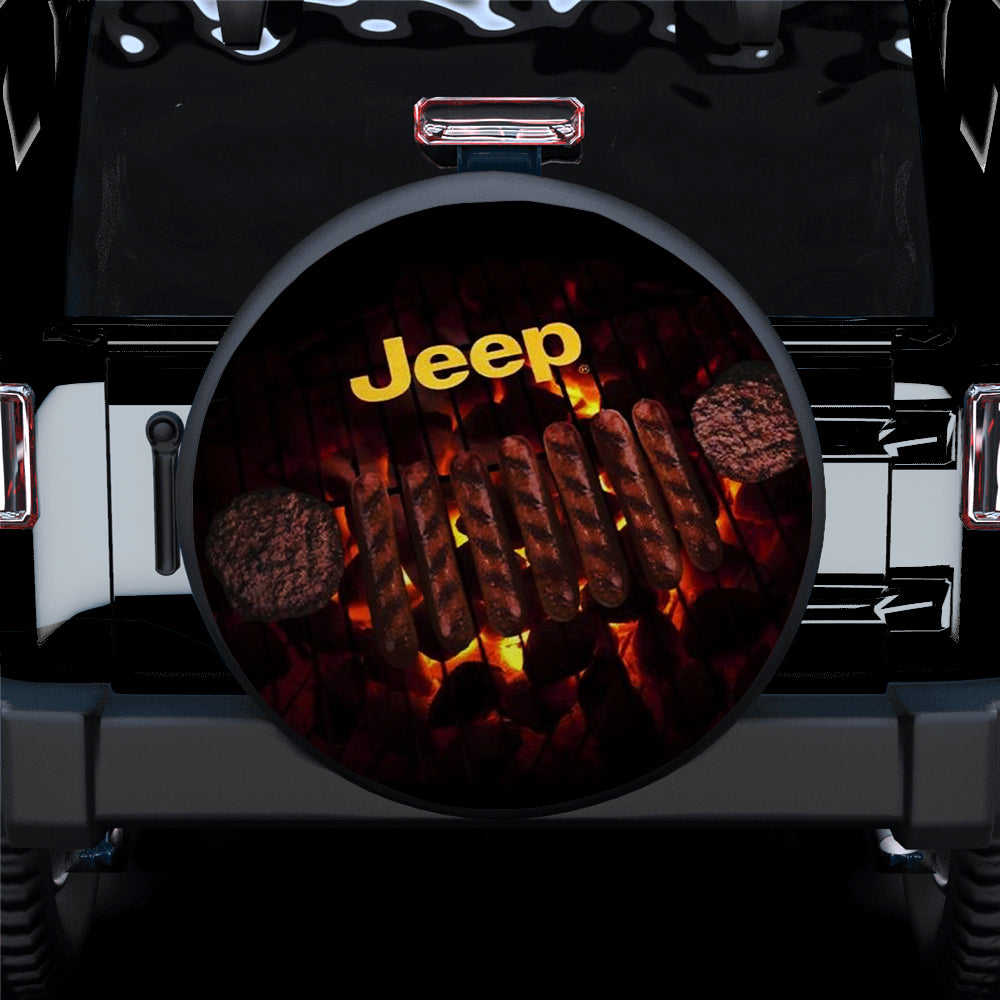 Jeep BBQ Hot Fire Car Spare Tire Cover