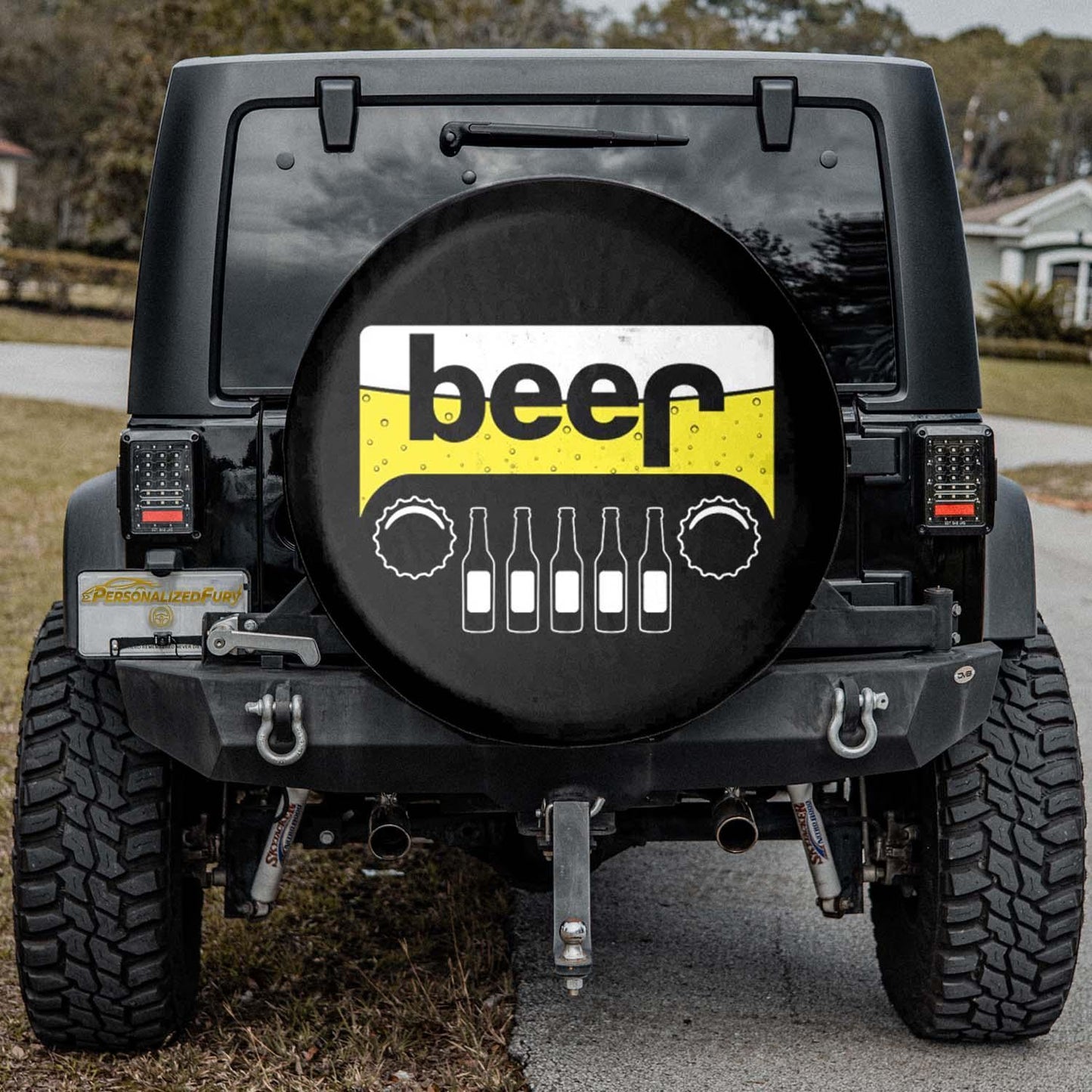 Beer Jeep Car Spare Tire Cover - PersonalizedFury
