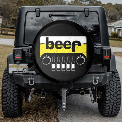 Beer Jeep Car Spare Tire Cover - PersonalizedFury