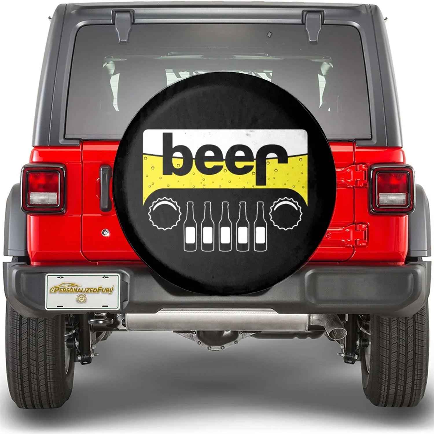 Beer Jeep Car Spare Tire Cover - PersonalizedFury