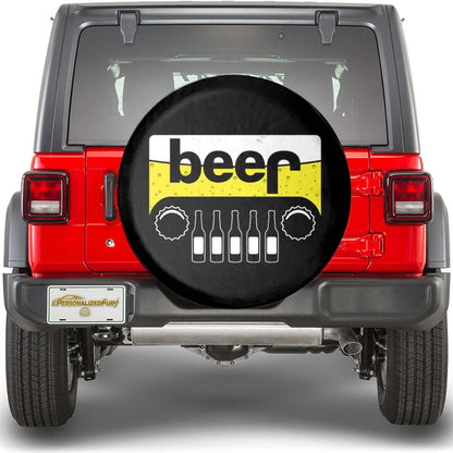 Beer Jeep Car Spare Tire Cover - PersonalizedFury
