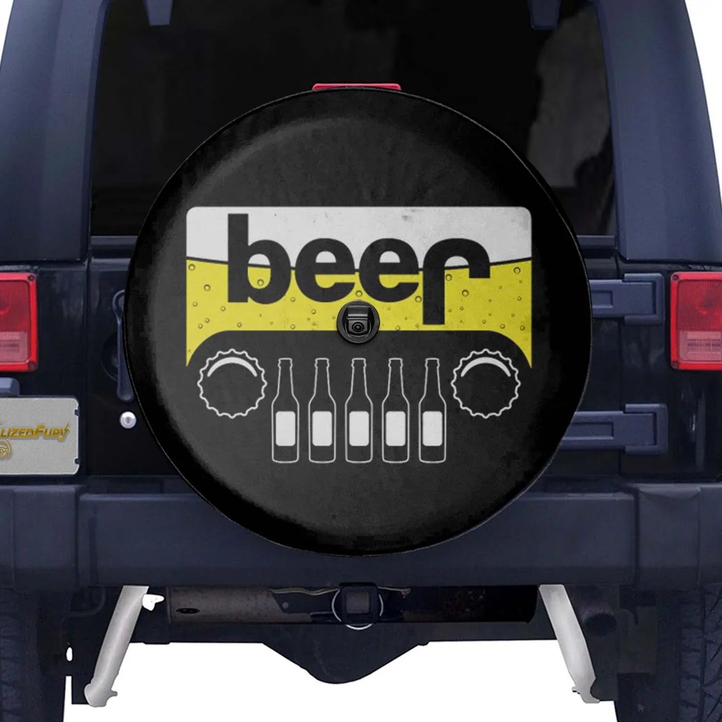 Beer Jeep Car Spare Tire Cover - PersonalizedFury
