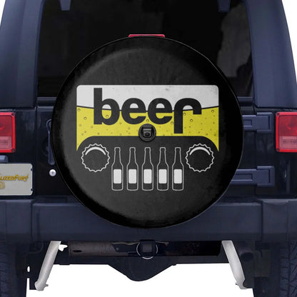 Beer Jeep Car Spare Tire Cover - PersonalizedFury
