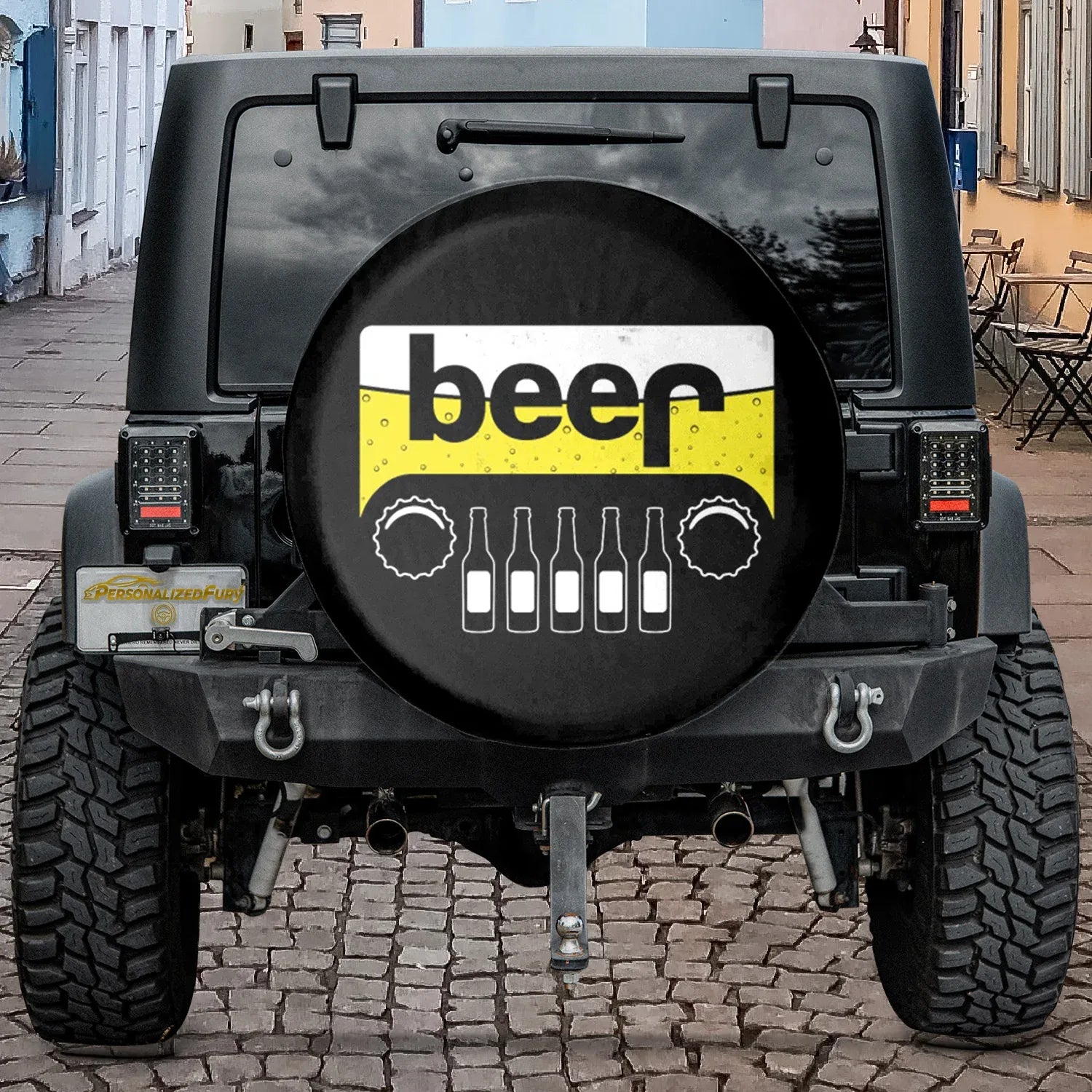 Beer Jeep Car Spare Tire Cover - PersonalizedFury