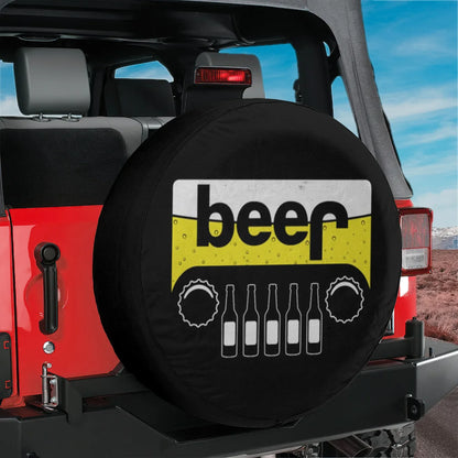 Beer Jeep Car Spare Tire Cover - PersonalizedFury