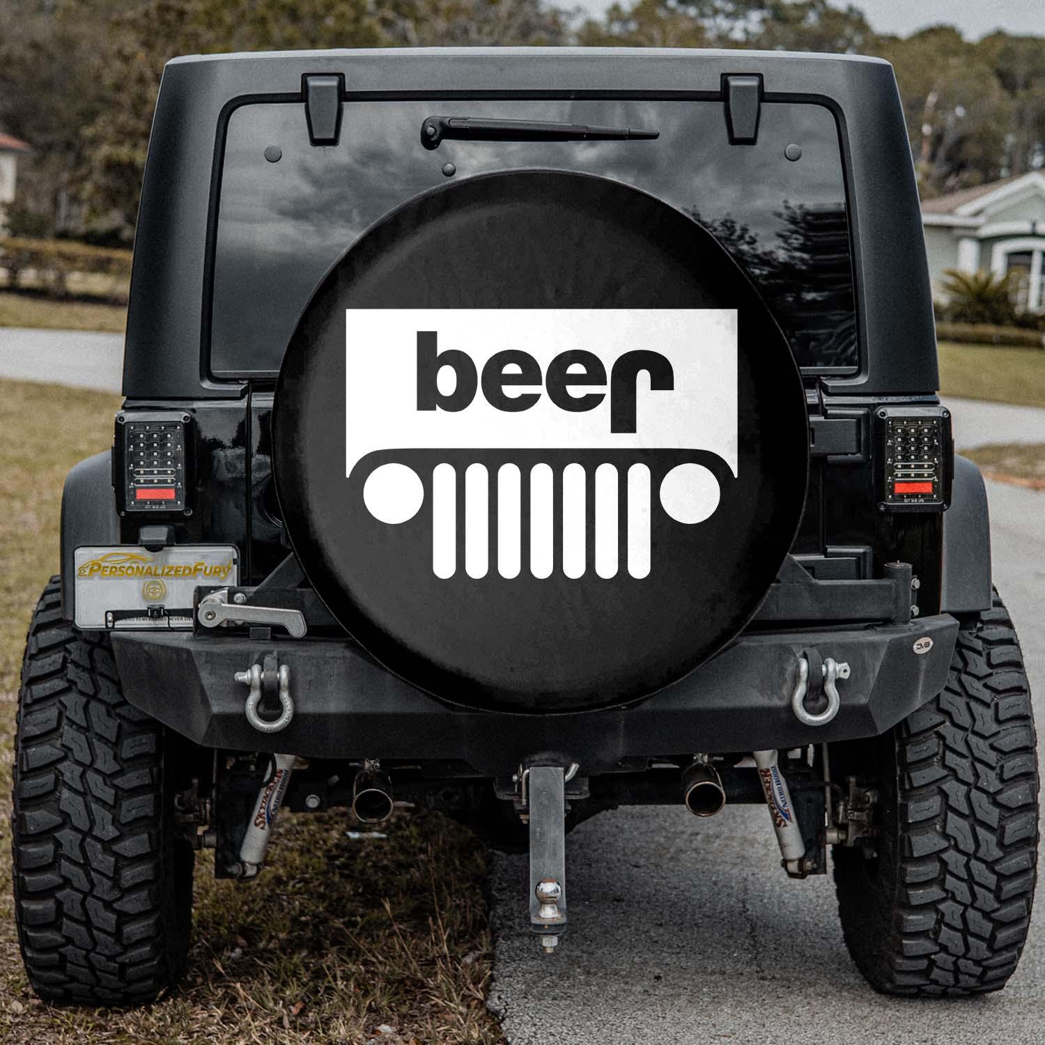 Jeep Beer Square Tire Cover Accessories – Funny Jeep Design - PersonalizedFury