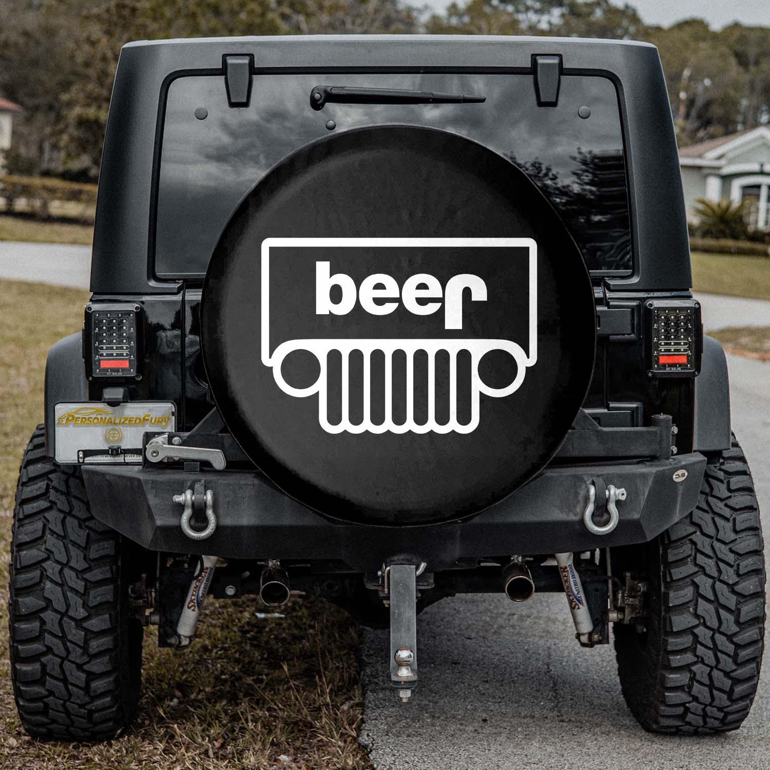 Jeep Beer Square Tire Cover – Funny Jeep Beer Accessories - PersonalizedFury