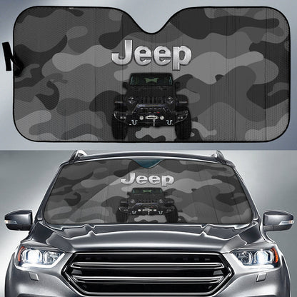 Jeep Camo Black Color Car Auto Sunshades