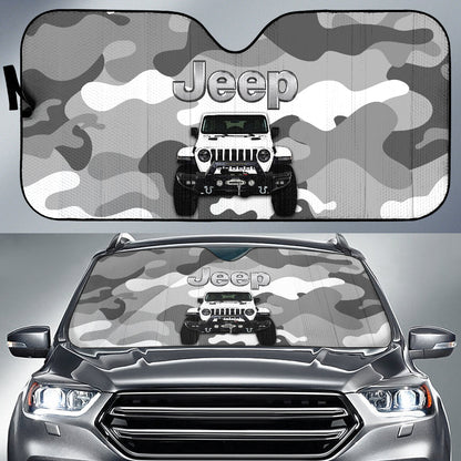 Jeep Camo White Color Car Auto Sunshades