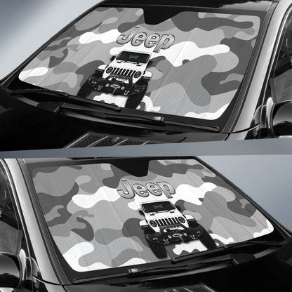 Jeep Camo White Color Car Auto Sunshades