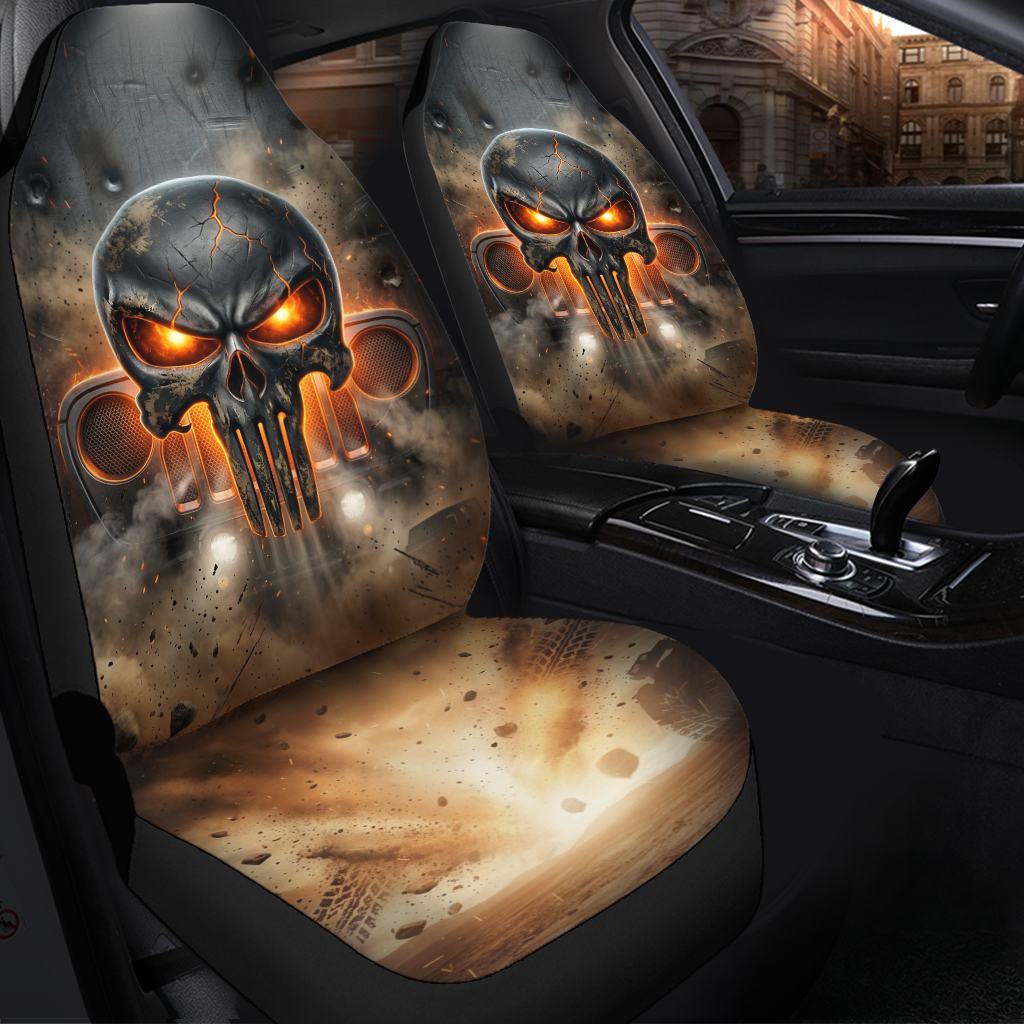 Jeep Car Seat Cover – Punisher Skull Vehicle Fit