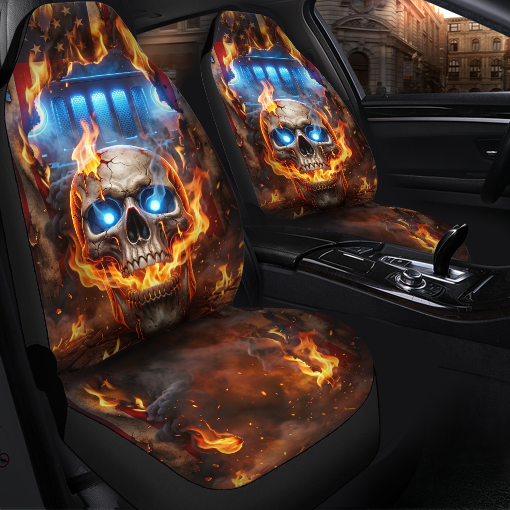 Jeep Car Seat Covers – Punisher Skull Automotive Cover