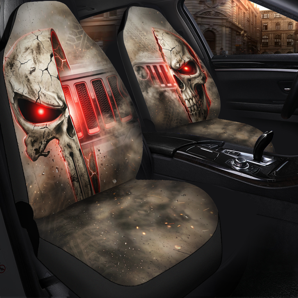 Jeep Car Seat Covers – Punisher Skull Universal Fit