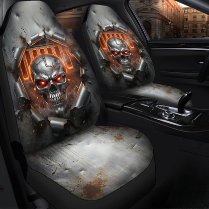 Jeep Car Seat Covers – Ripped Metal Punisher Design