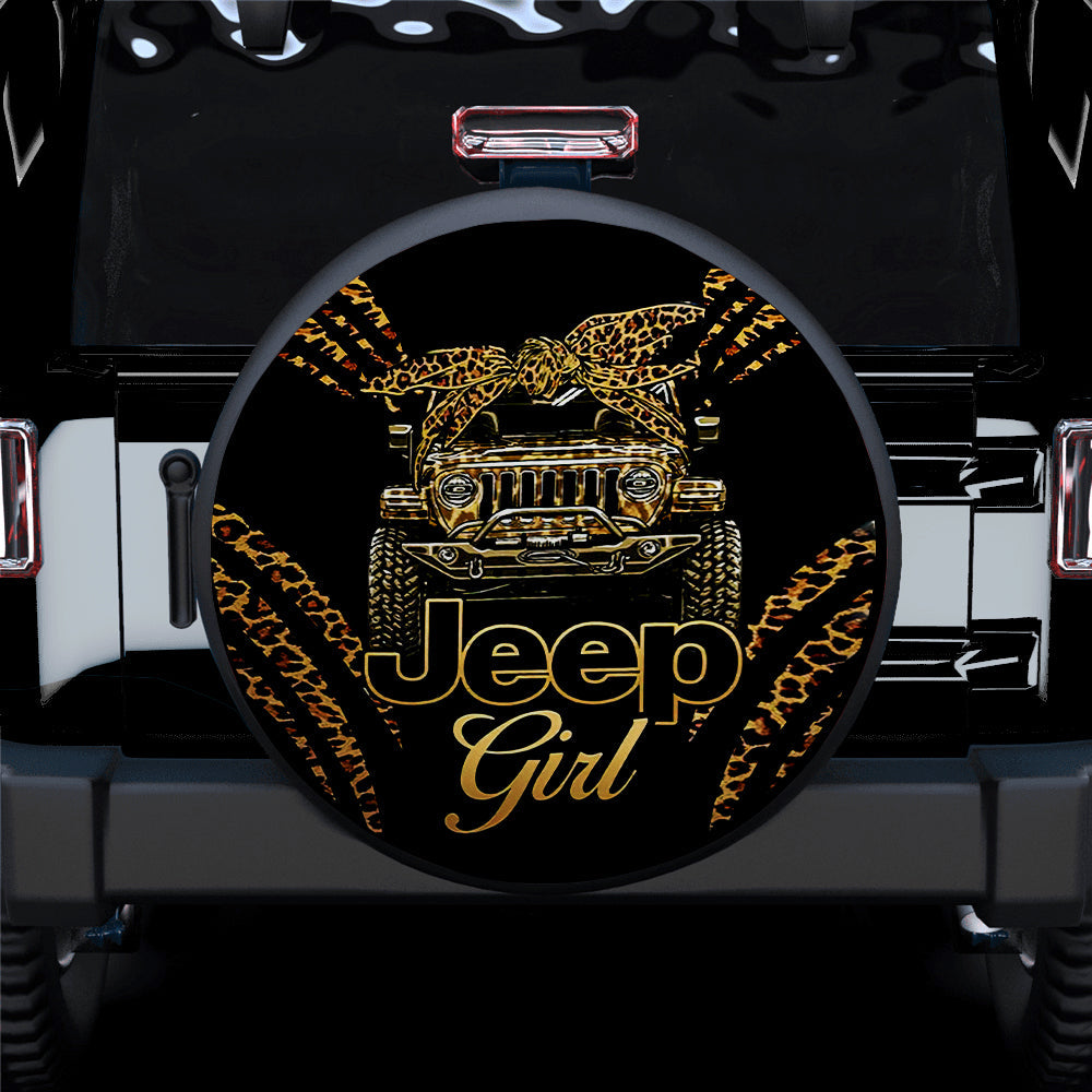 Jeep Girl Leo Texture Car Spare Tire Cover