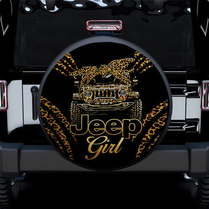 Jeep Girl Leo Texture Car Spare Tire Cover