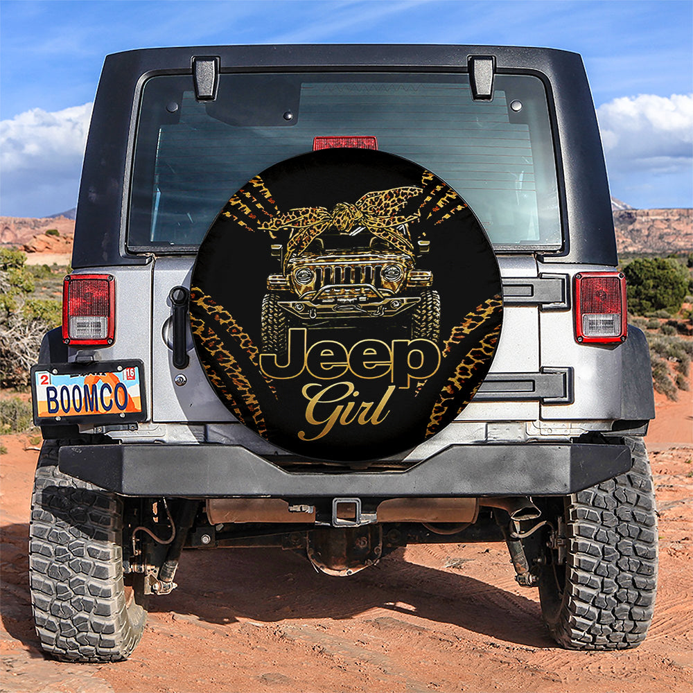 Jeep Girl Leo Texture Car Spare Tire Cover