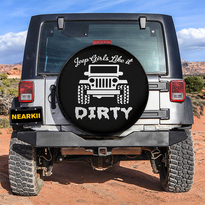 Jeep Girl Like It Dirty Jeep Car Spare Tire Cover