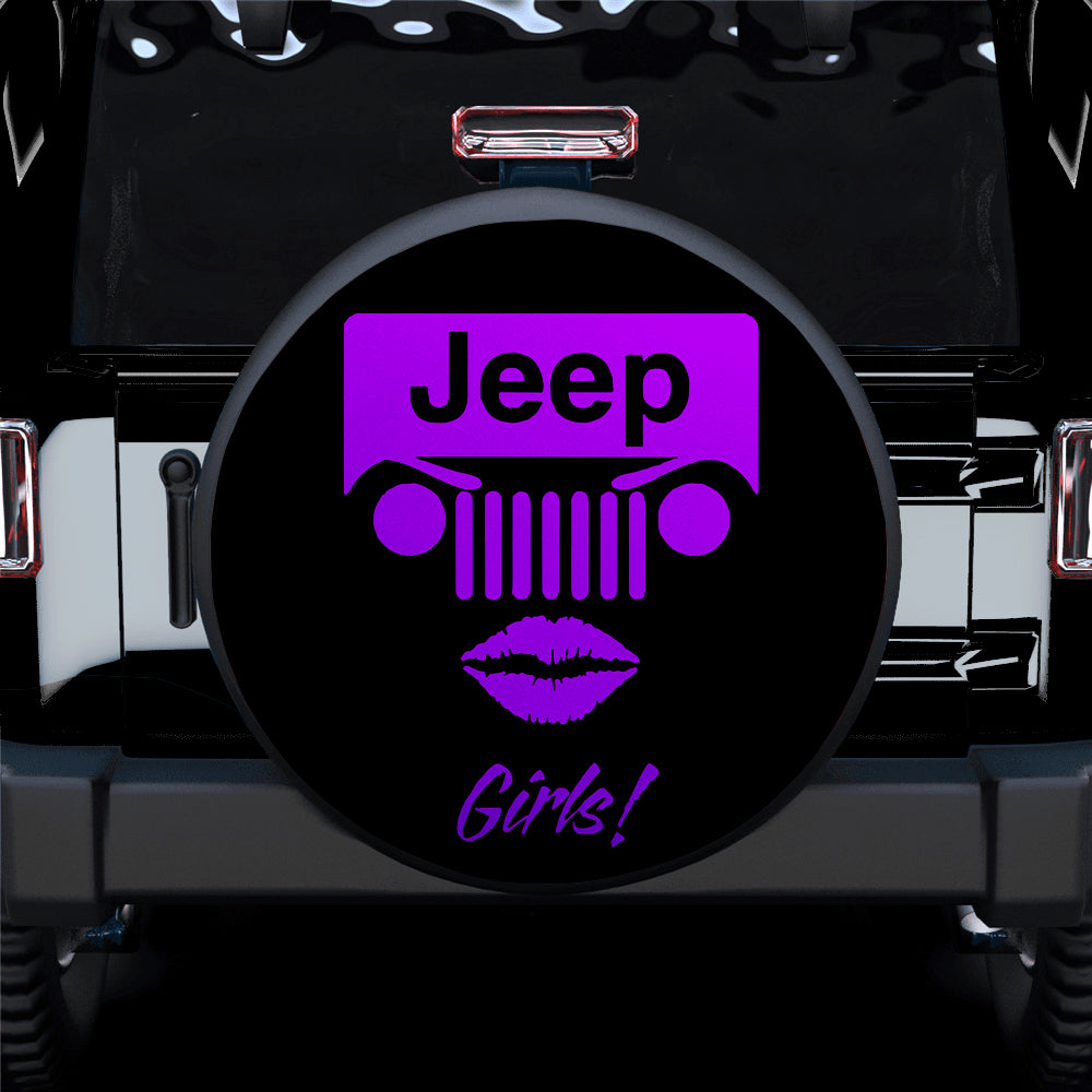 Jeep Girl Purple Car Spare Tire Cover