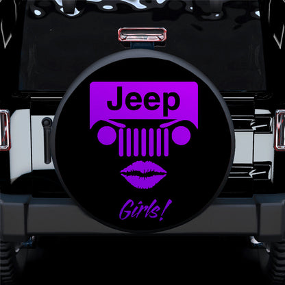 Jeep Girl Purple Car Spare Tire Cover