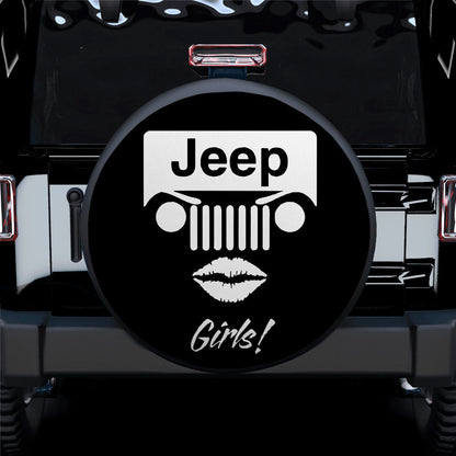 Jeep Girl White Car Spare Tire Cover