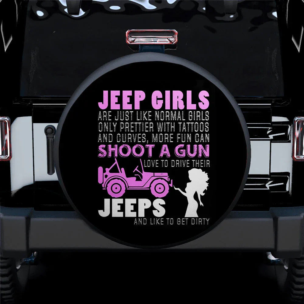 Jeep Girls Pink Car Leather Spare Tire Cover - PersonalizedFury