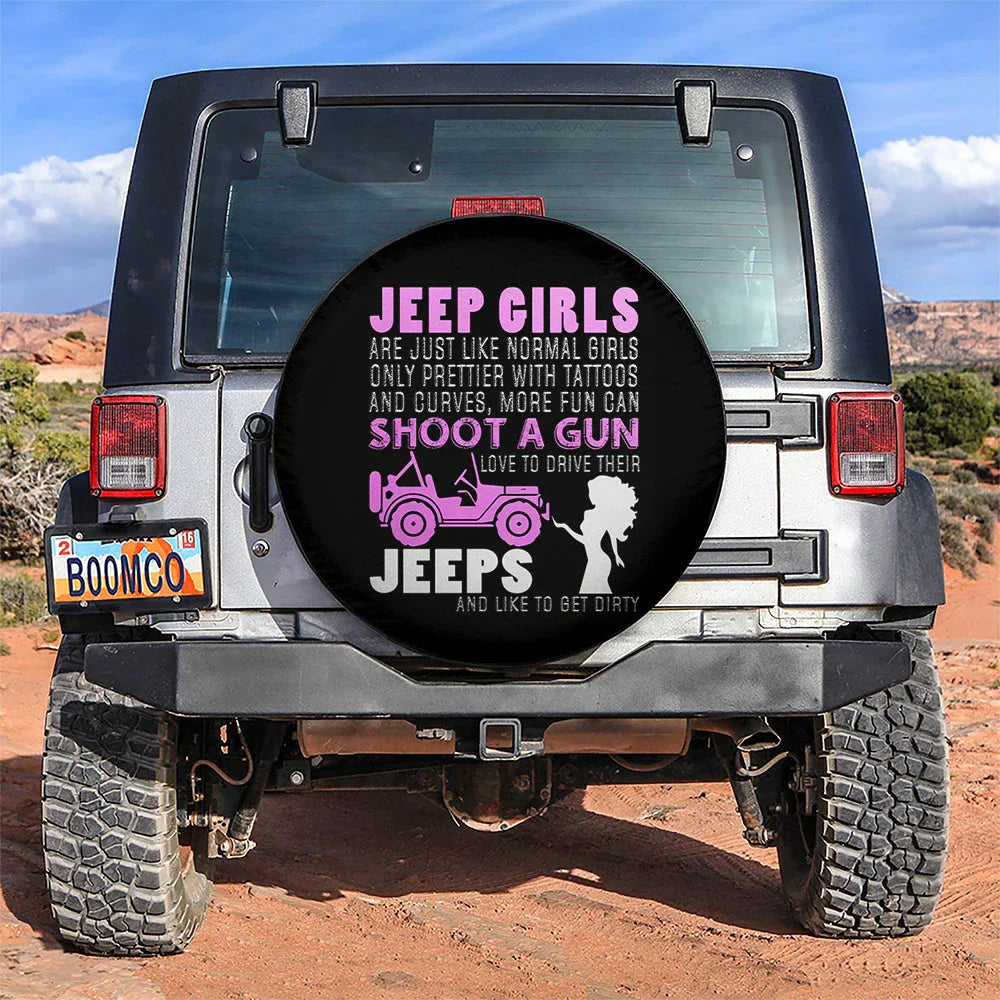 Jeep Girls Pink Car Leather Spare Tire Cover - PersonalizedFury