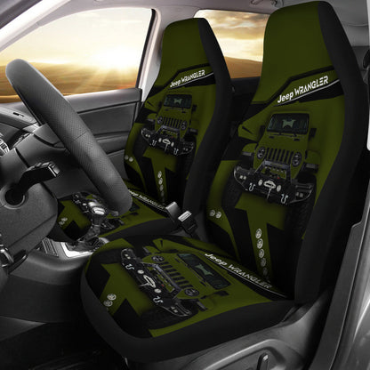Jeep Green Car Seat Covers