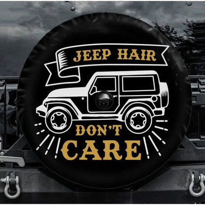 Jeep Hair Don'T Care Custom Jeep Car Spare Tire Cover
