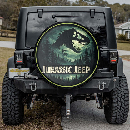 Jeep Off-Road Wheel Cover – Jurassic Park Leather Spare Tire Cover - PersonalizedFury