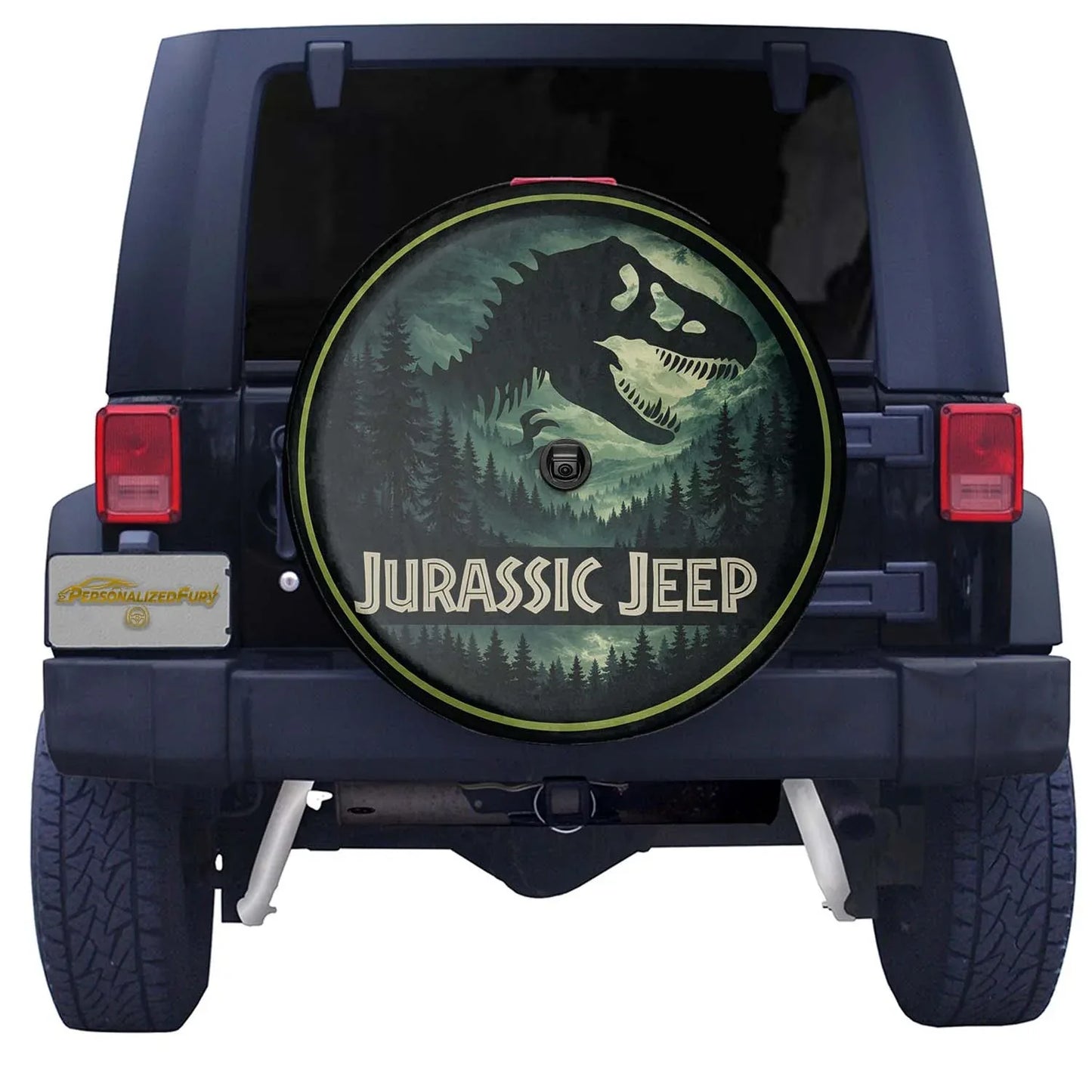 Jeep Off-Road Wheel Cover – Jurassic Park Leather Spare Tire Cover - PersonalizedFury