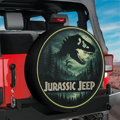 Jeep Off-Road Wheel Cover – Jurassic Park Leather Spare Tire Cover - PersonalizedFury