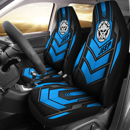 Jeep Skull Cosmos Blue Car Seat Covers Car Accessories Ci220602-14