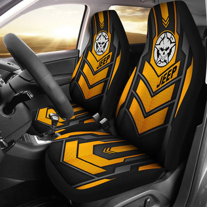 Jeep Skull Crush Orange Color Car Seat Covers Car Accessories Ci220602-11
