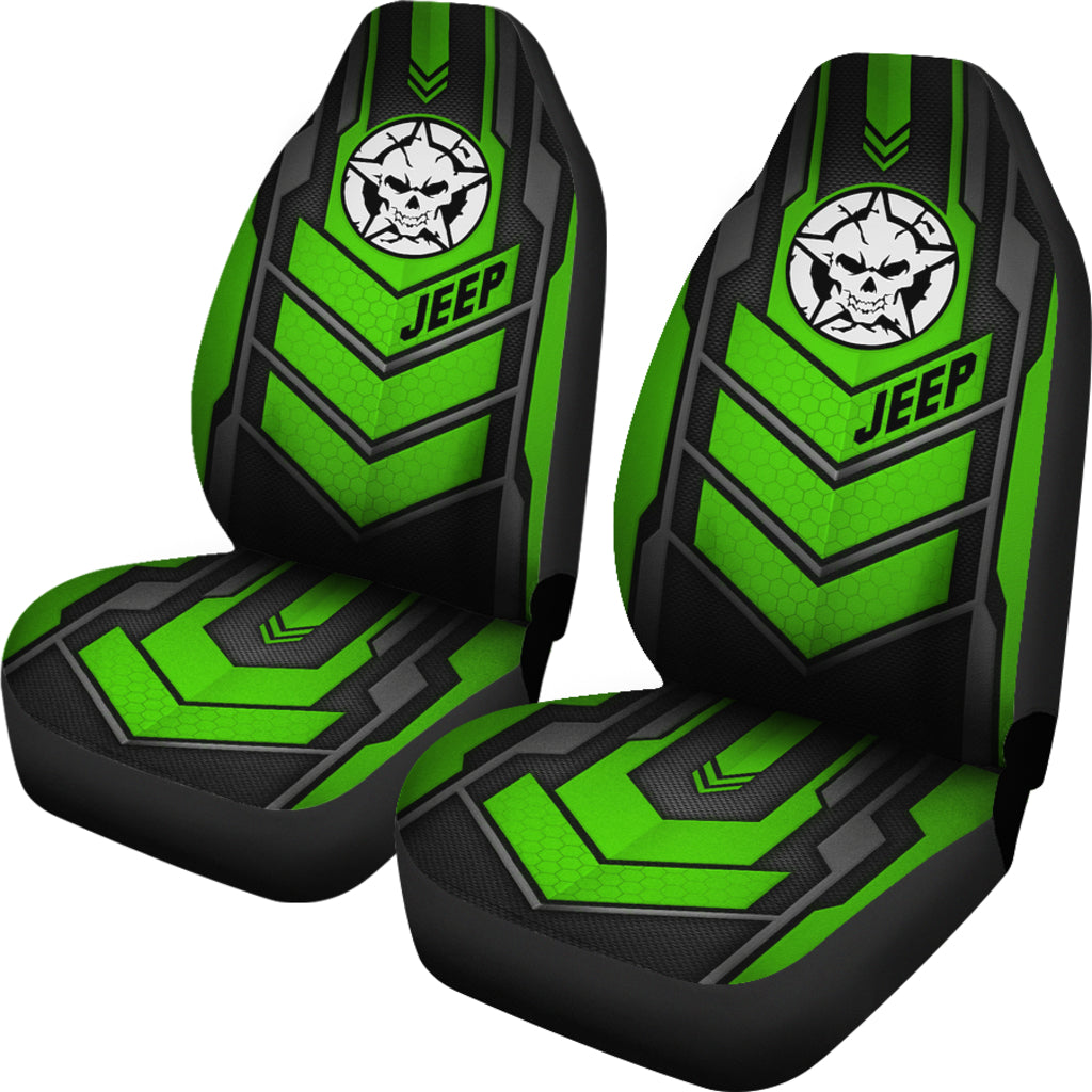 Jeep Skull Gecko Pearl Green Car Seat Covers Car Accessories Ci220602-16