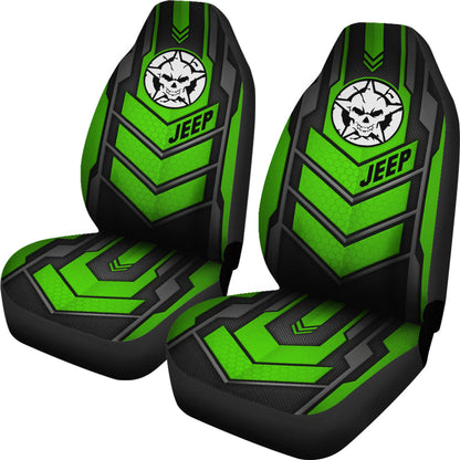 Jeep Skull Gecko Pearl Green Car Seat Covers Car Accessories Ci220602-16