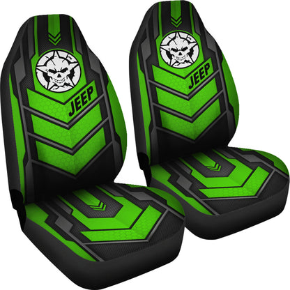Jeep Skull Gecko Pearl Green Car Seat Covers Car Accessories Ci220602-16