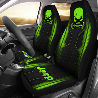 Jeep Skull Gecko Pearl Green Car Seat Covers Car Accessories Ci220602-06