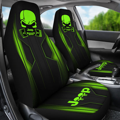 Jeep Skull Gecko Pearl Green Car Seat Covers Car Accessories Ci220602-06