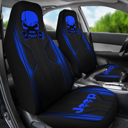 Jeep Skull Hydro Blue Color Car Seat Covers Car Accessories Ci220602-01