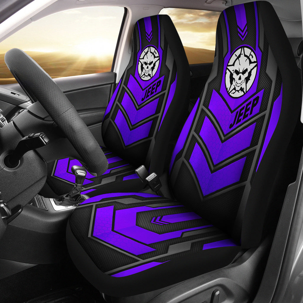 Jeep Skull Xtreme Purple Pearl Color Car Seat Covers Car Accessories Ci220602-13