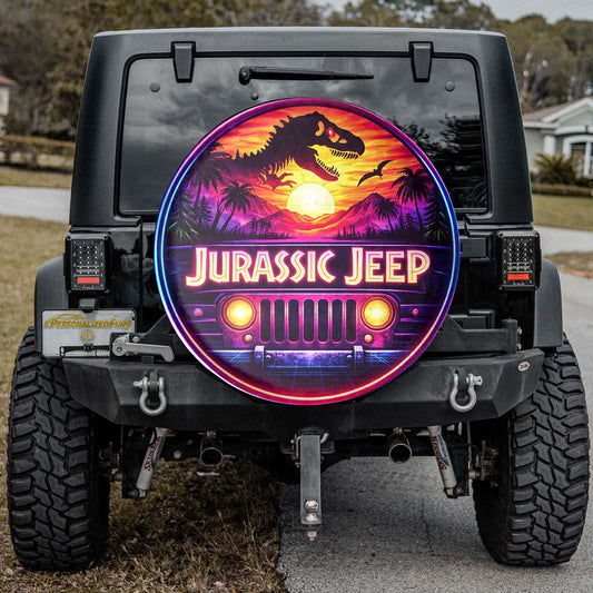 Jeep Spare Tire Cover – Jurassic Park Leather Wheel Cover - Car Accessories - PersonalizedFury