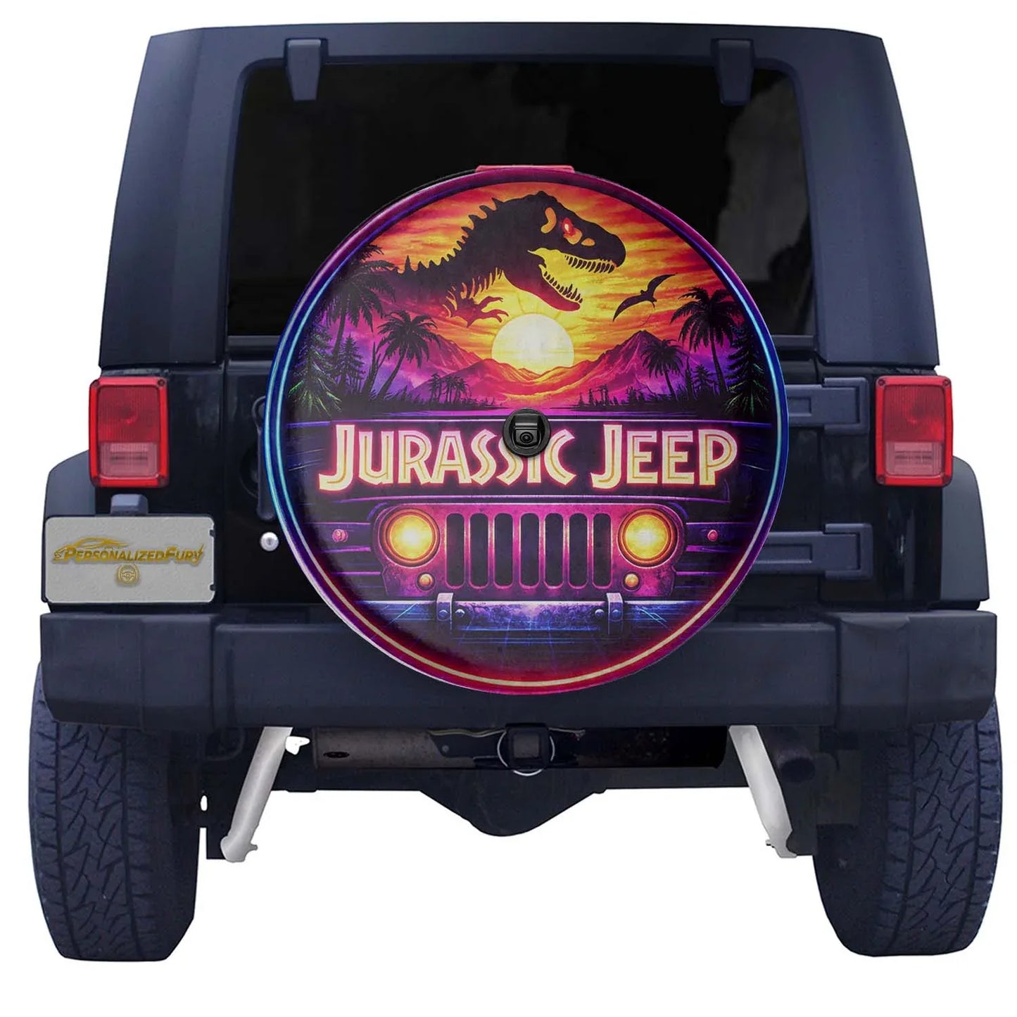 Jeep Spare Tire Cover – Jurassic Park Leather Wheel Cover - Car Accessories - PersonalizedFury