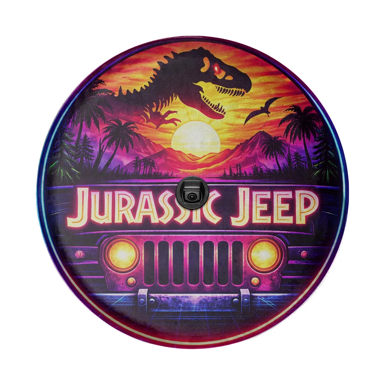 Jeep Spare Tire Cover – Jurassic Park Leather Wheel Cover - Car Accessories - PersonalizedFury
