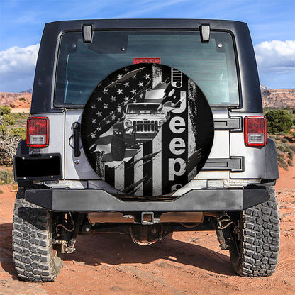 Jeep US Flag Car Spare Tire Cover