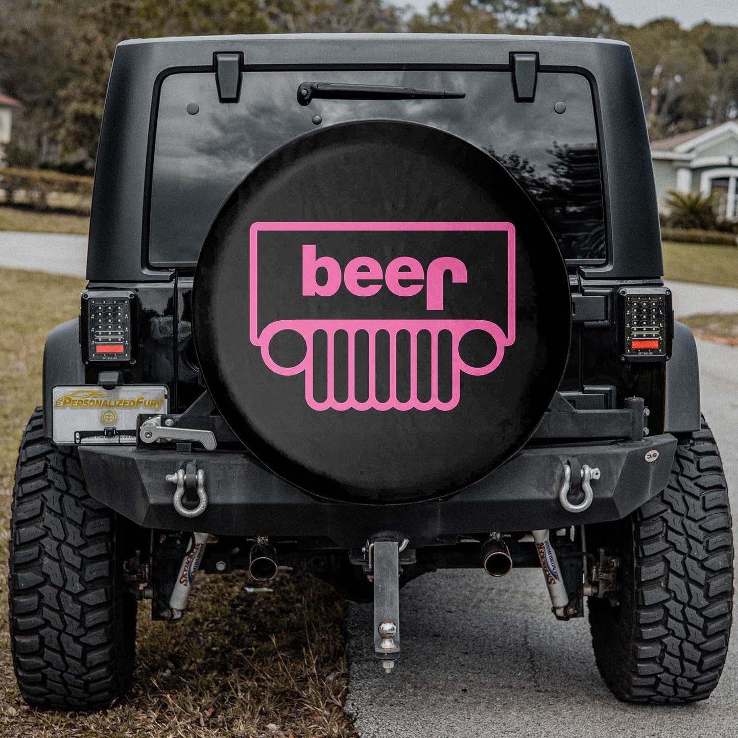 Jeep Beer Square Tire Cover – Funny Jeep Pink Accessories - PersonalizedFury