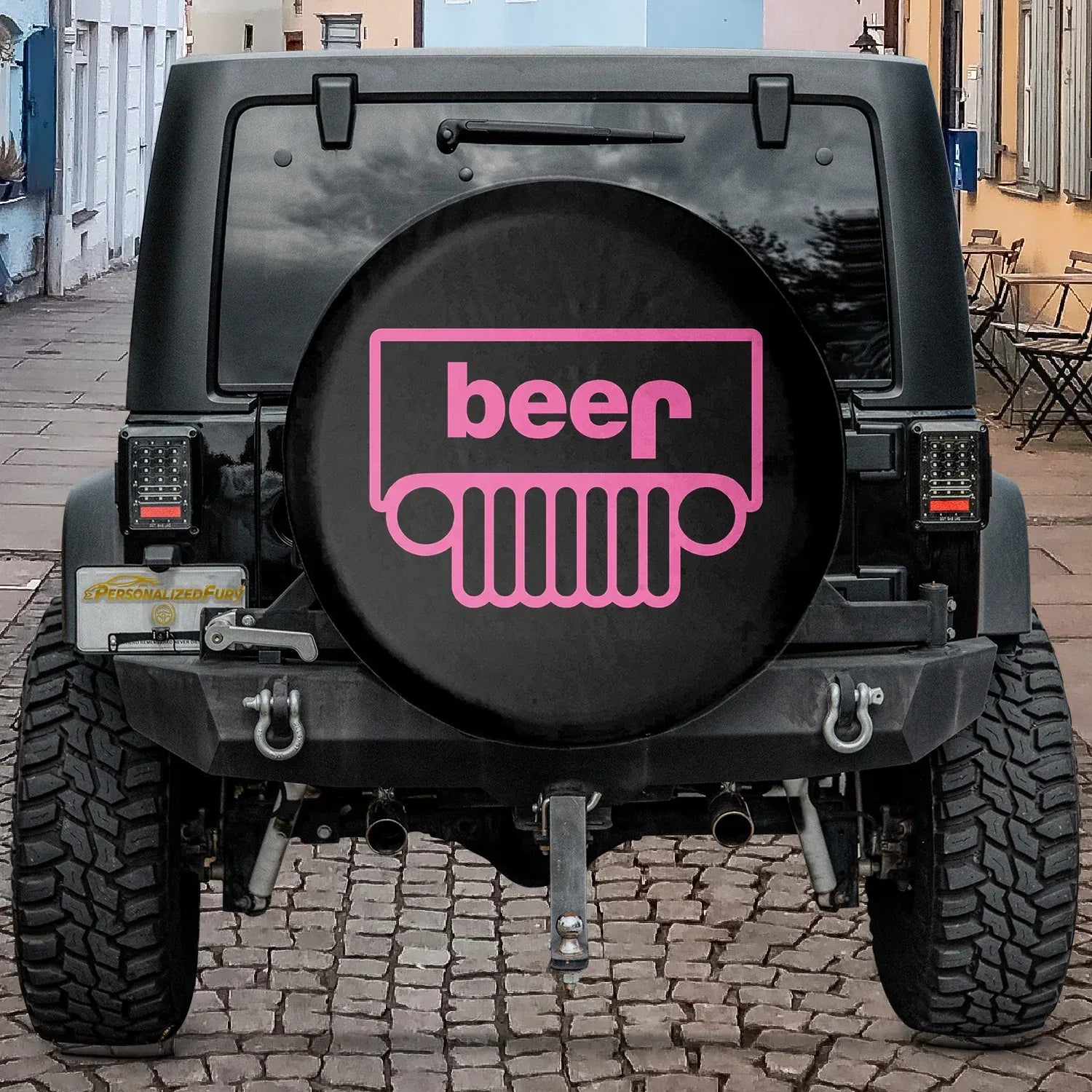 Jeep Beer Square Tire Cover – Funny Jeep Pink Accessories - PersonalizedFury