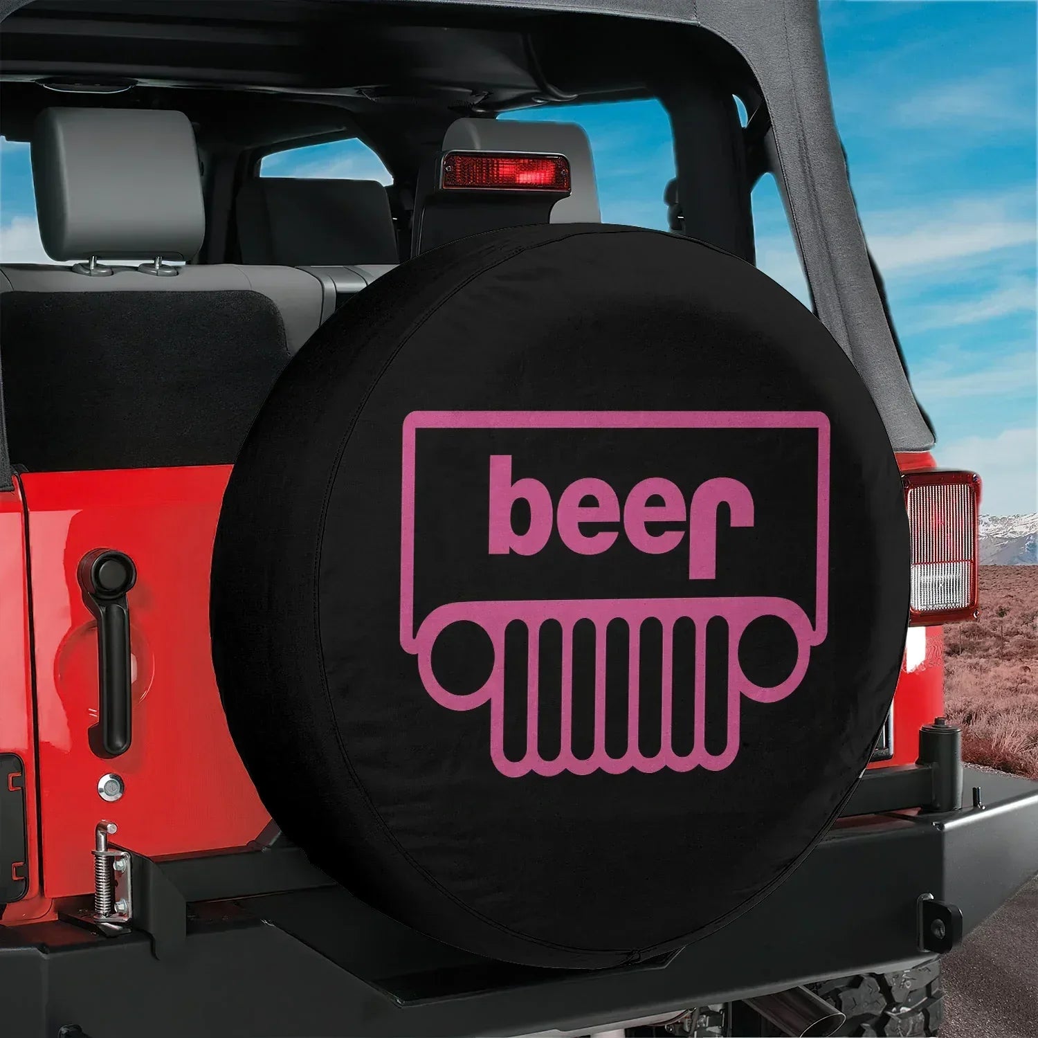 Jeep Beer Square Tire Cover – Funny Jeep Pink Accessories - PersonalizedFury