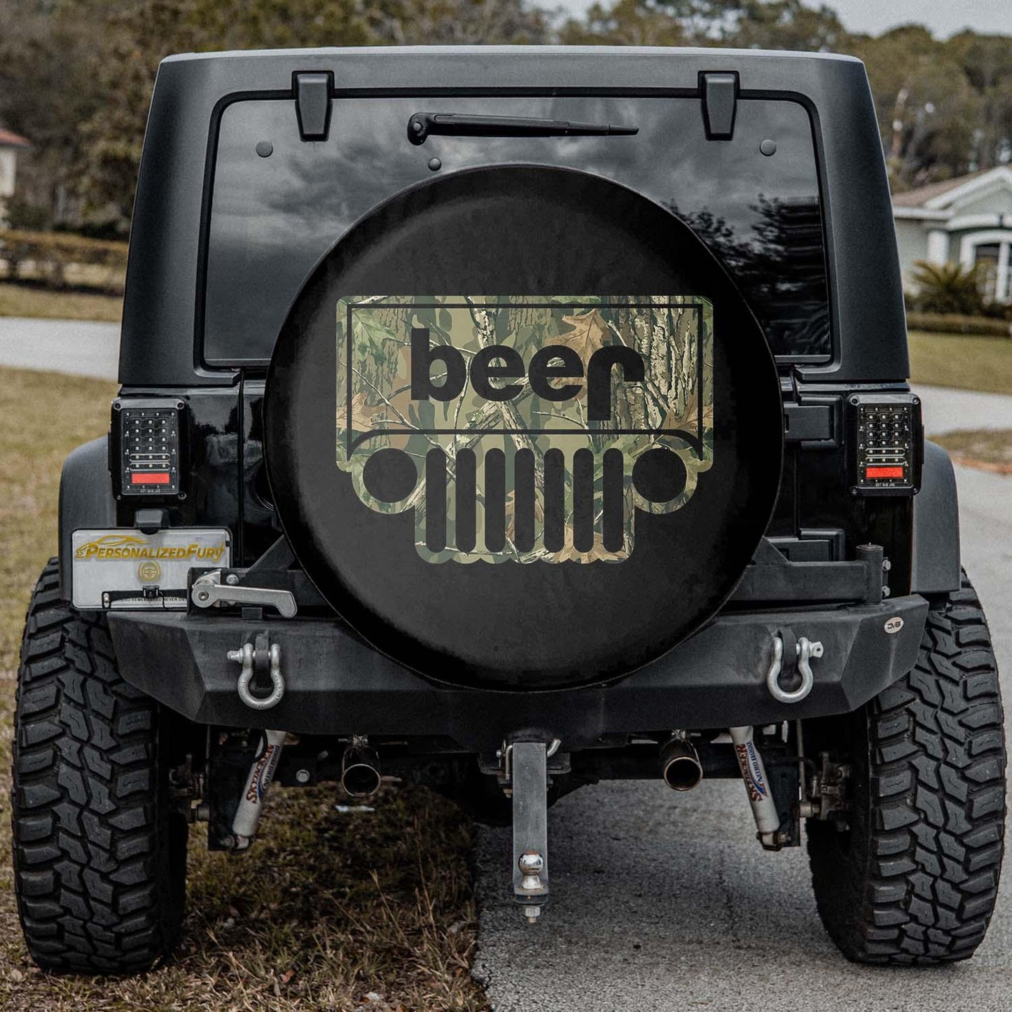 Jeep Beer Square Tire Cover – Funny Hunting Jeep - PersonalizedFury